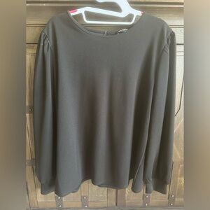 Express Classic Black Blouse with balloon sleeves